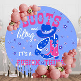 Aperturee - Aperturee Boots And Bling Western Cowboy Star Round Backdrop